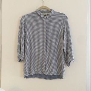 & other stories blue dot shirt size 6